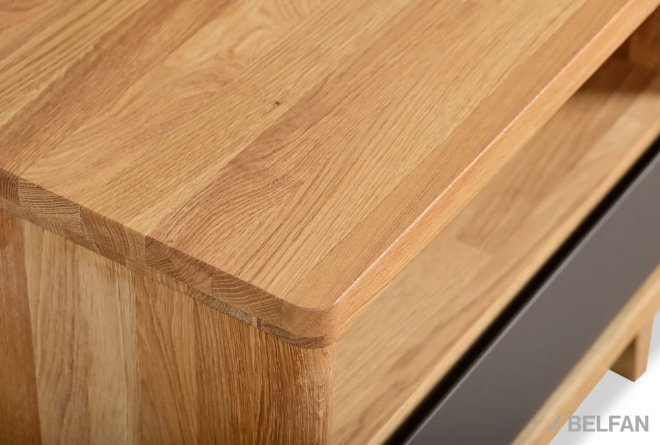 Тумба прикроватная "Wallstreet" (с нишей) массив дуба, МДФ 4