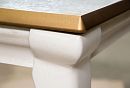 Стол обеденный "Луиза"; нераскл.; *ММ-257-40; белая эмаль с золотой патиной