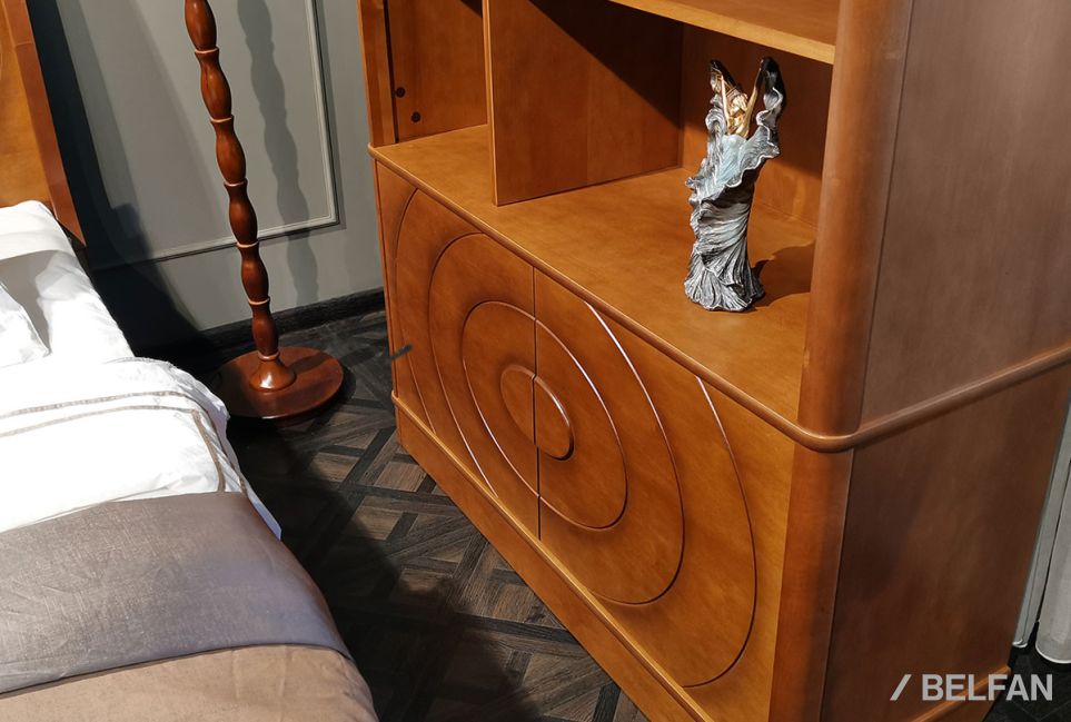 Стеллаж "Офелия" массив и шпон ольхи 2