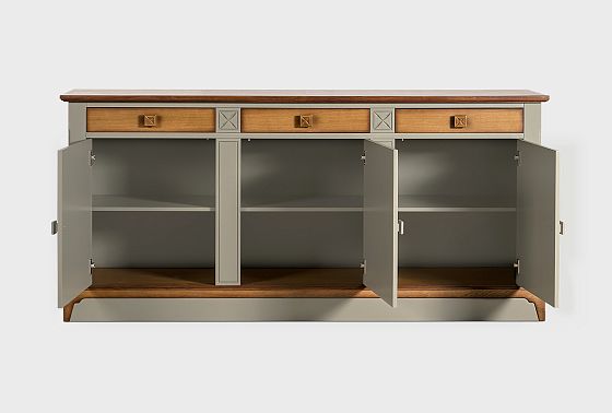 Тумба 3-х дверная "Brianson" массив и шпон дуба, МДФ 8