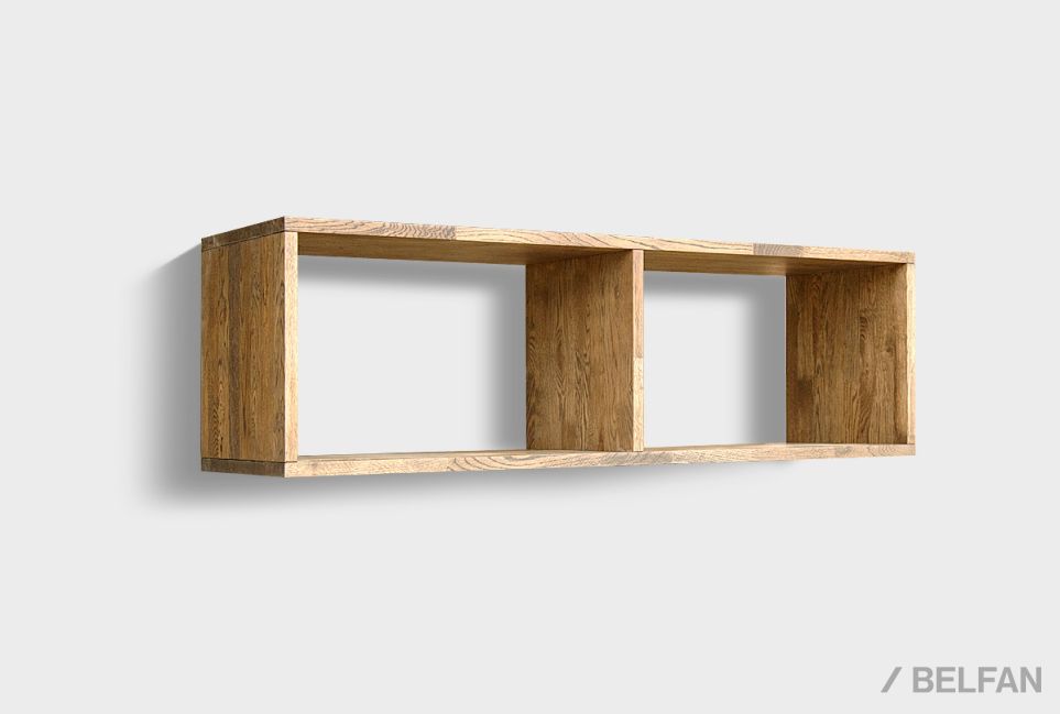 Полка настенная "Cube Design" 2 массив дуба 2