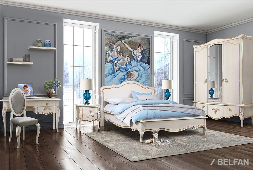 Шкаф для одежды 3-х дв. "Трио" (распашной) массив и шпон дуба 3