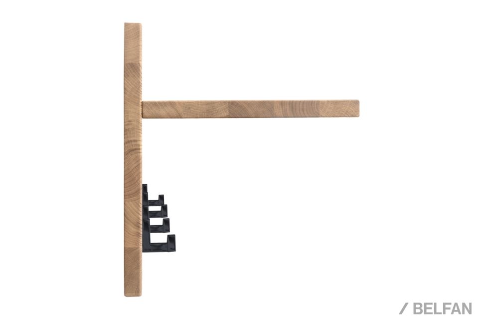 Вешалка настенная "Арт" массив дуба 8