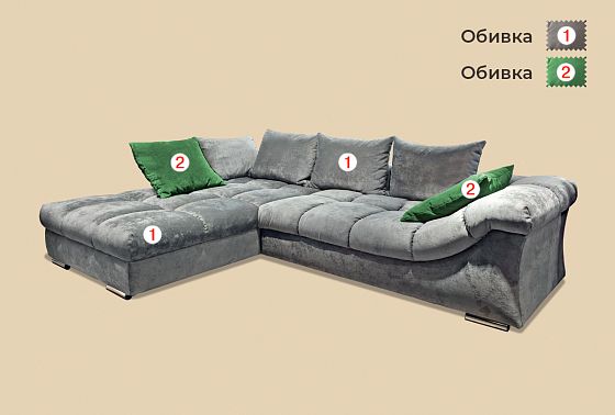 "Лаунж" диван с оттоманкой  3