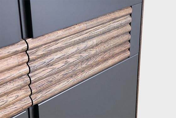 Тумба высокая "Уоллстрит" массив дуба, МДФ 6