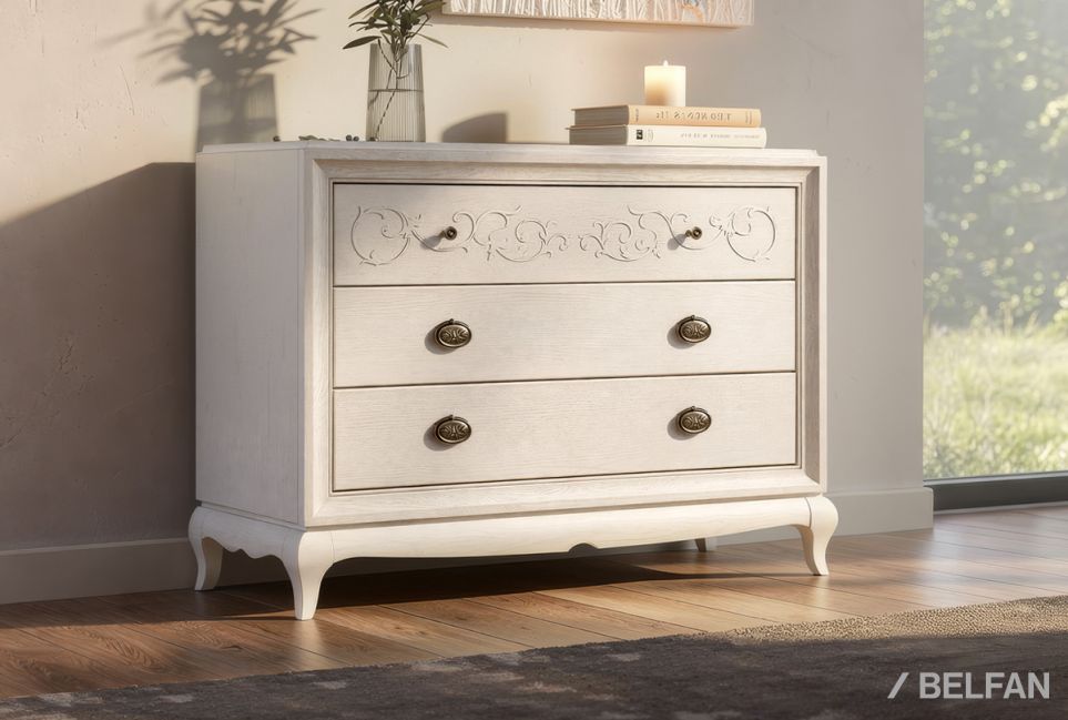 Комод "Соната" (декор) массив и шпон дуба 1