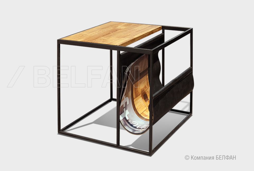 Стол журнальный "Art Collection" c газетницей массив дуба 1