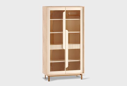 Витрина 2-х дверная «Авеню»; *А-019.211; к-персиковое масло, ф-нюд