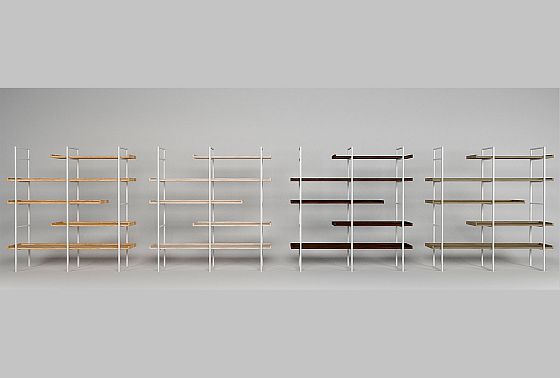 Стеллаж "Арт" 453 массив дуба, металл 9