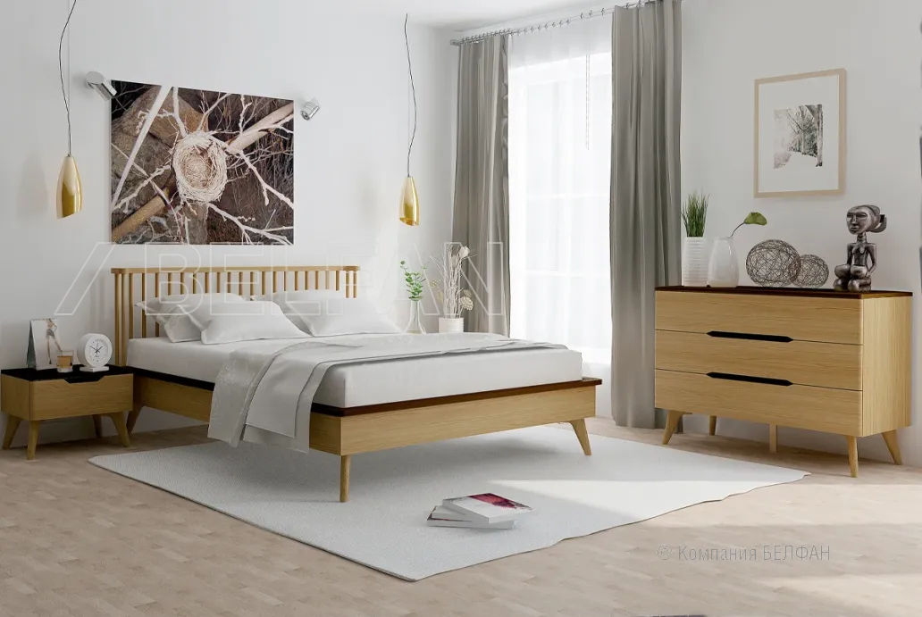 Спальня Elva #1 графит + бейц-масло