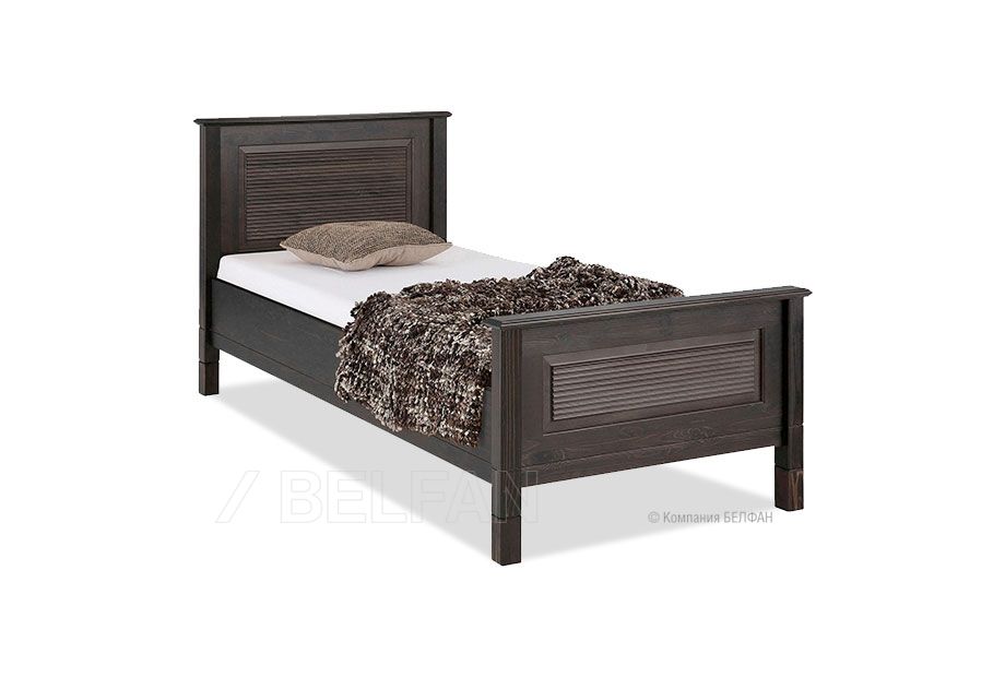 Кровать "Рауна" 90; без основания, без матраса; (900x2000); колониал