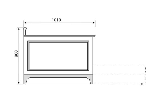 Кровать-диван под два матраса "Бриансон" массив и шпон дуба, МДФ 18