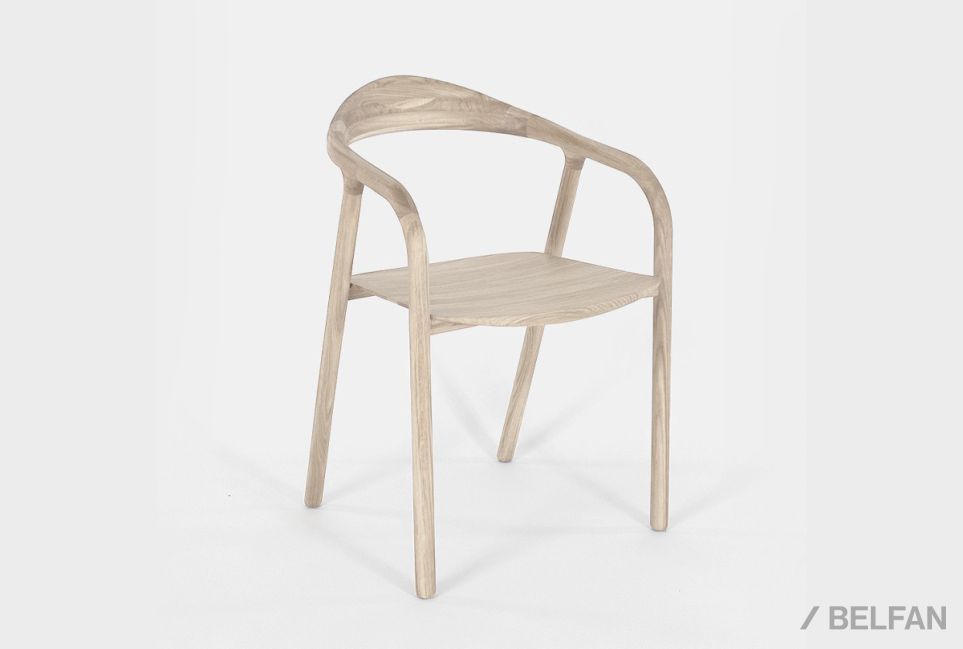 Стул "Лугано" с подлокотниками массив берёзы 1