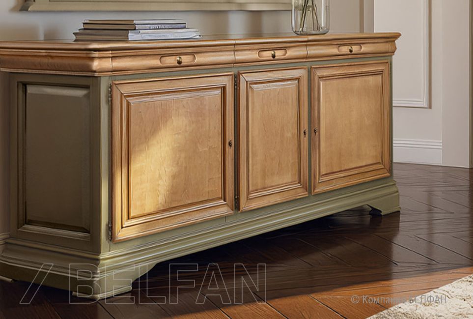 Тумба "Оливия" (широкая) массив и шпон ольхи 1