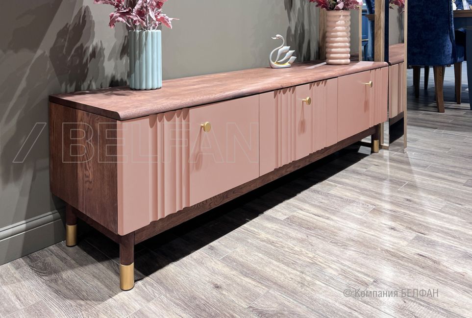 Тумба под ТВ "Меридиан" 180 массив дуба, МДФ 3