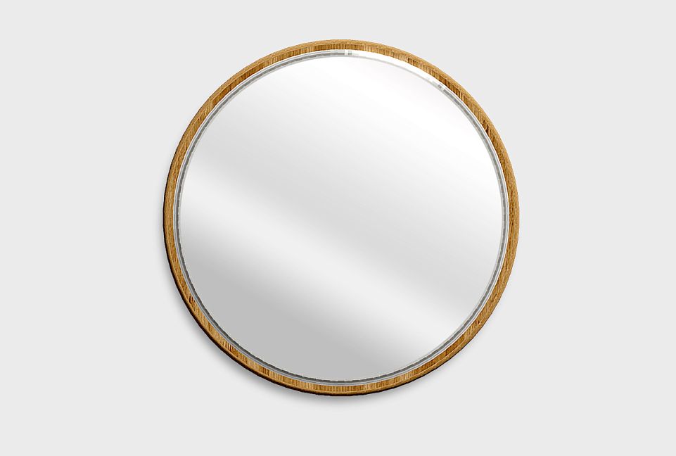 Зеркало настенное "Wallstreet" (круглое); к-бейц-масло