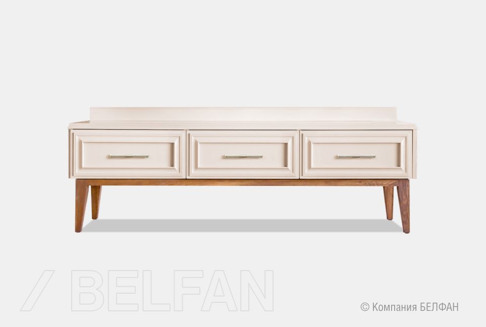 Тумба под ТВ "Сакраменто" 3 массив и шпон дуба, МДФ 1