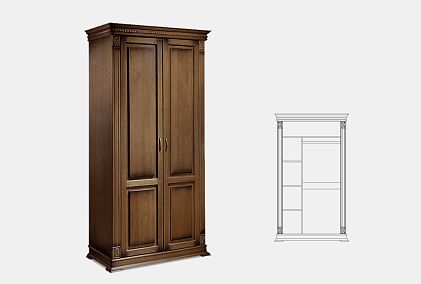 Шкаф для одежды 2-х дв. "Верди Люкс 2/3"