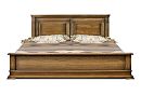 Кровать "Верди Люкс" (низкое изножье); с основанием, без матраса; (1400x2000); дуб рустикаль с патиной