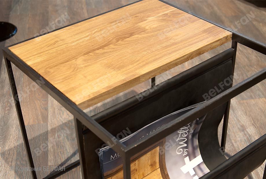 Стол журнальный "Art Collection" c газетницей массив дуба 5