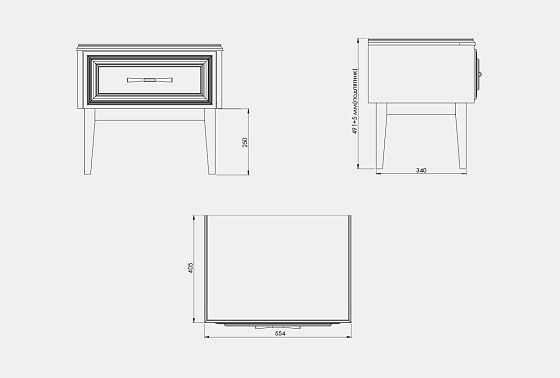 Тумба прикроватная "Сакраменто" массив и шпон дуба, МДФ 3