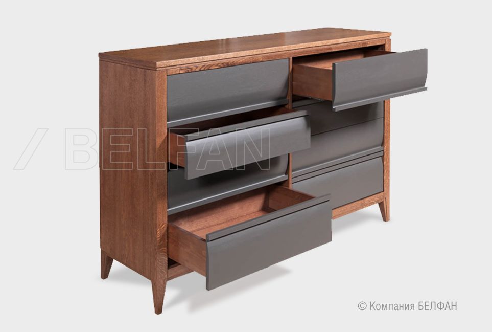 Комод "Dakota" массив и шпон дуба, МДФ 4