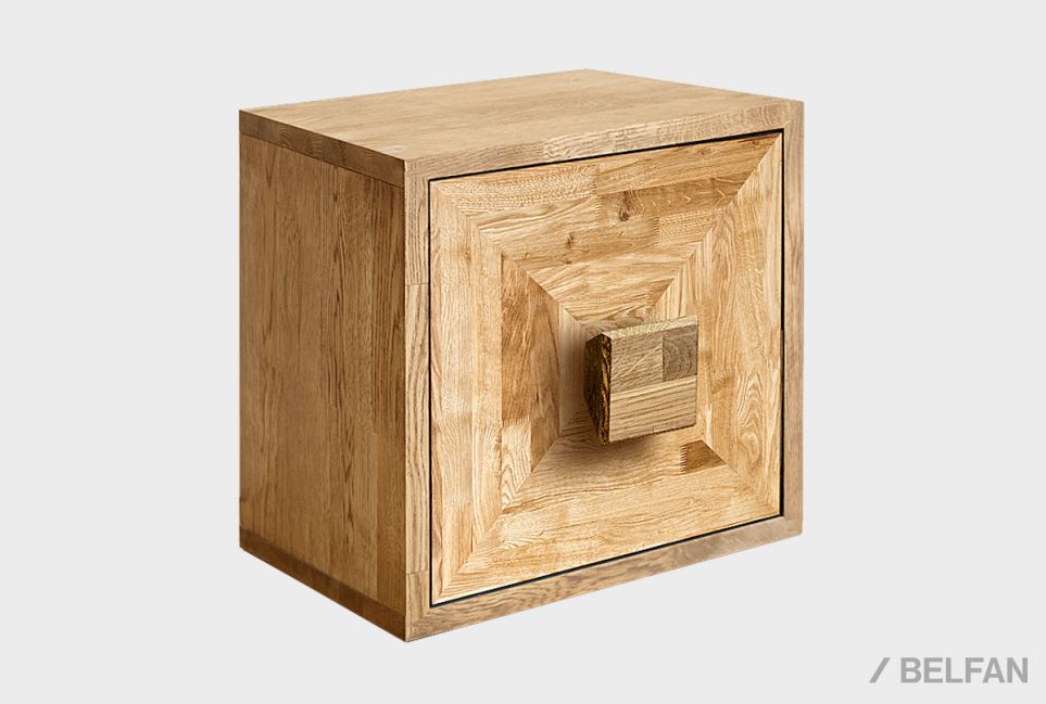 Модуль для стеллажей открытых 1-но дв. "Куб Дизайн" массив дуба 1