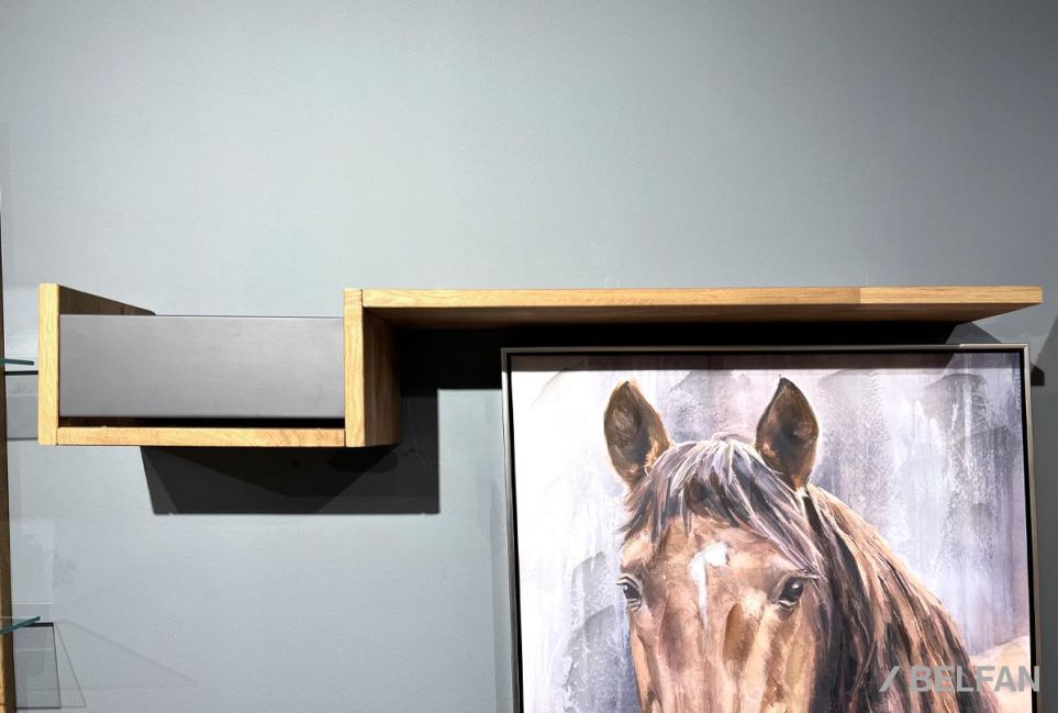 Полка с нишей "Wallstreet" (левая) массив дуба, МДФ 3