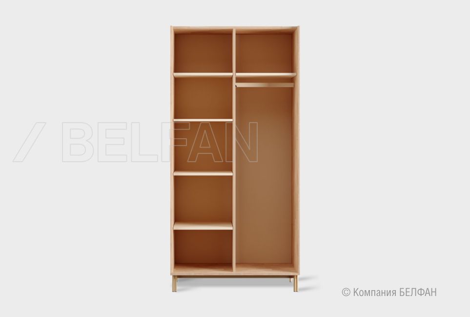 Шкаф для одежды 2-х дверный "Avenue" шпон дуба, МДФ, металл 2