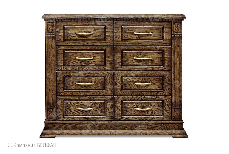Комод "Верди Люкс" массив и шпон дуба 1