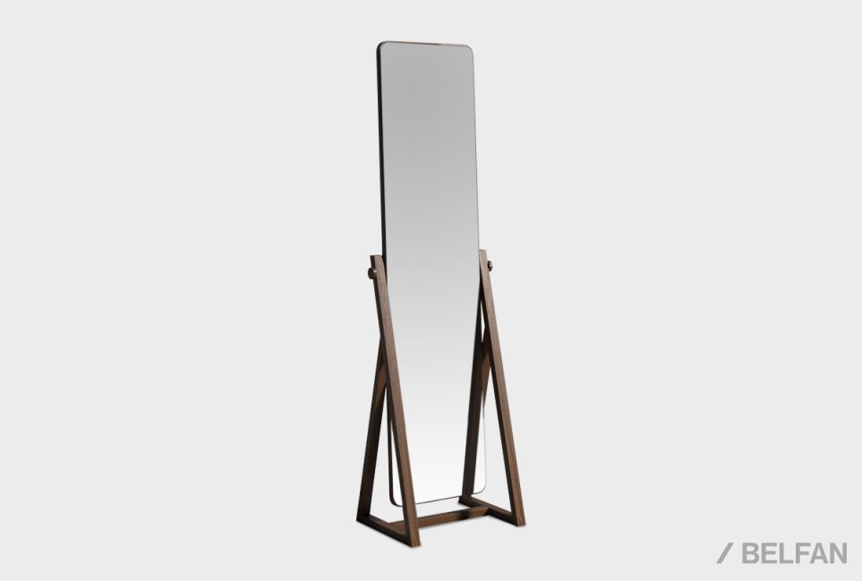 Зеркало напольное "Элва" массив и шпон дуба 1