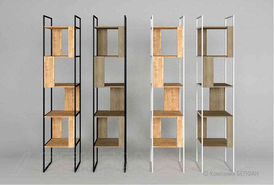 Стеллаж "Art Collection" 430 массив дуба, металл 4