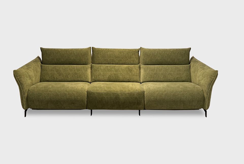 "Floyd" диван 3-х модульный; 1EL+10W+1ER; Реклайнер; металл черный; начальная группа ткани