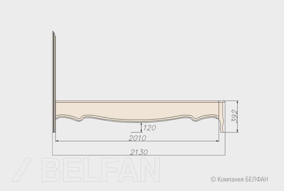 Кровать комбинированная "Трио" массив и шпон дуба 3