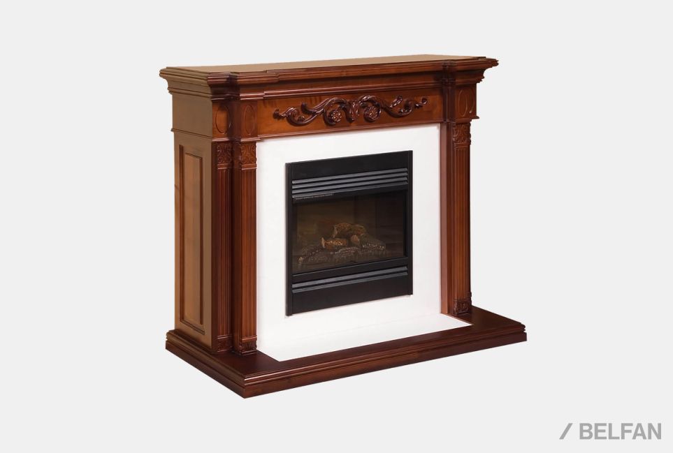 Панель декоративная под камин "Престиж" массив и шпон берёзы 1