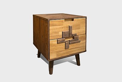 Тумба прикроватная "Irving Design"; графит, бейц-масло