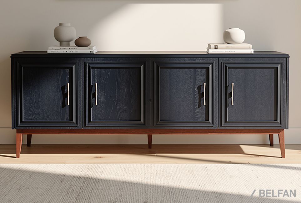 Тумба "Сакраменто" 4 массив и шпон дуба, МДФ 1