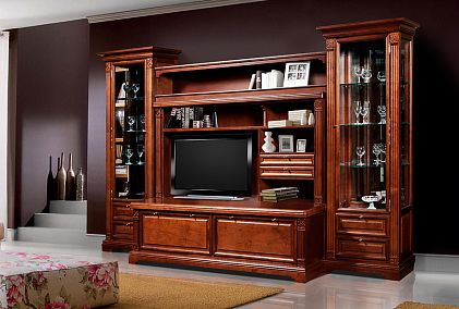 Шкаф с витриной "Престиж" 6