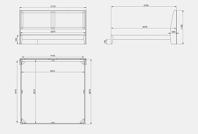 Кровать "Сакраменто" (мягкое изголовье); без основания, без матраса; *А-016.160М; (1600x2000); орех; Tiffany 2 Beige