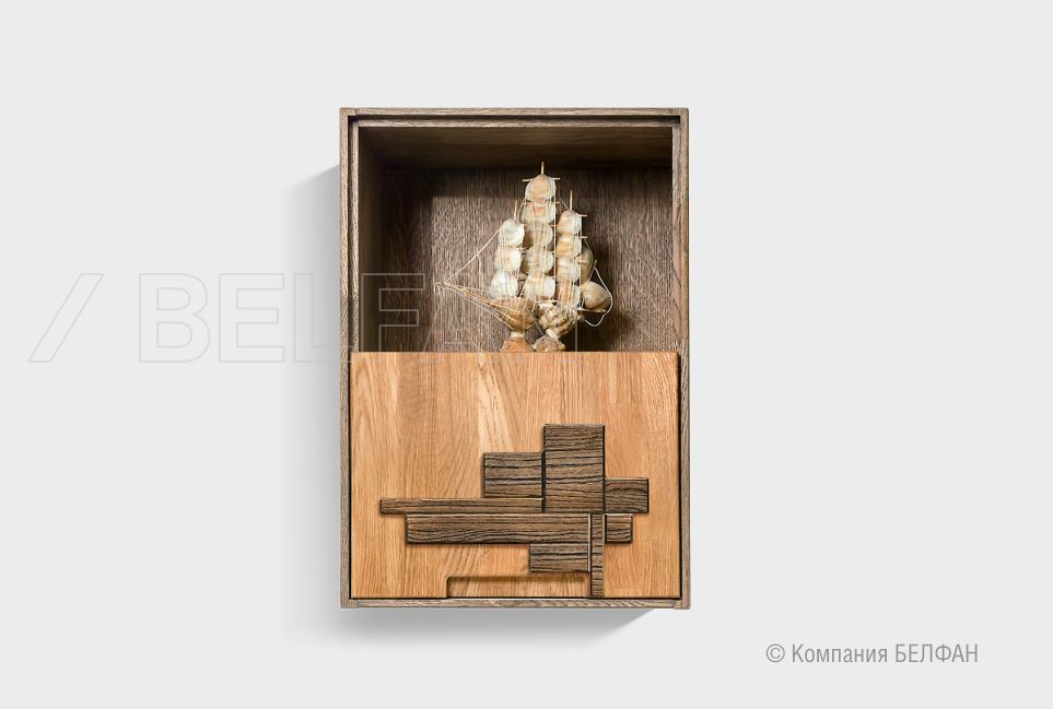 Шкаф навесной "Irving Design" 60 (левый) массив дуба 1