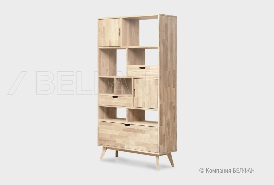 Стеллаж "Ирвинг" 3 массив дуба 1