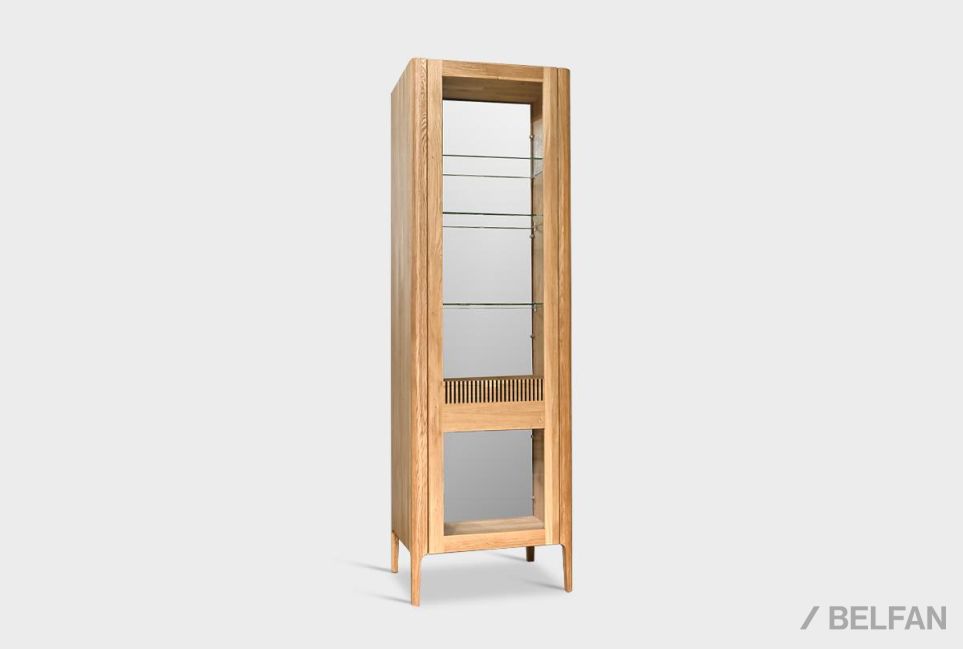 Витрина 1-но дверная "Bergamo" (правая) массив дуба 2