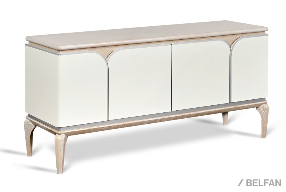 Тумба под ТВ "Алекса" (глухие двери) массив и шпон дуба, МДФ 1