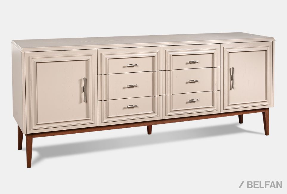 Тумба "Сакраменто" 4 (с ящиками) массив и шпон дуба, МДФ 3