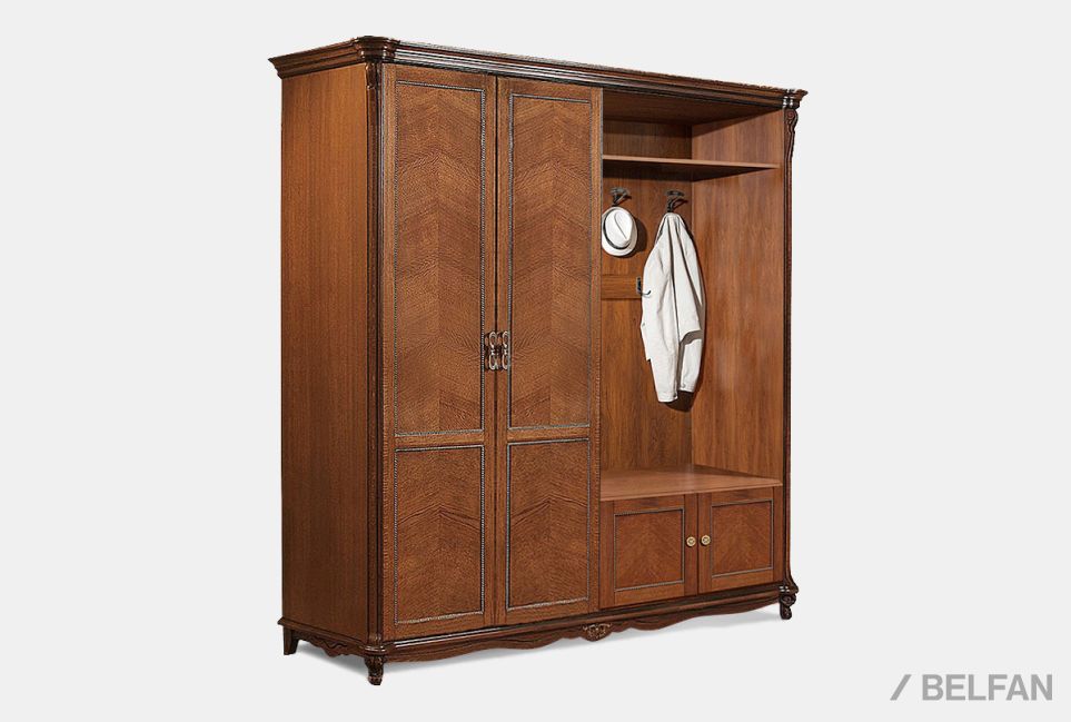 Шкаф комбинированный "Алези 2" массив и шпон дуба 1