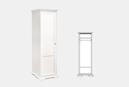 Шкаф 1-но дверный для прихожей "Лика" (левый)