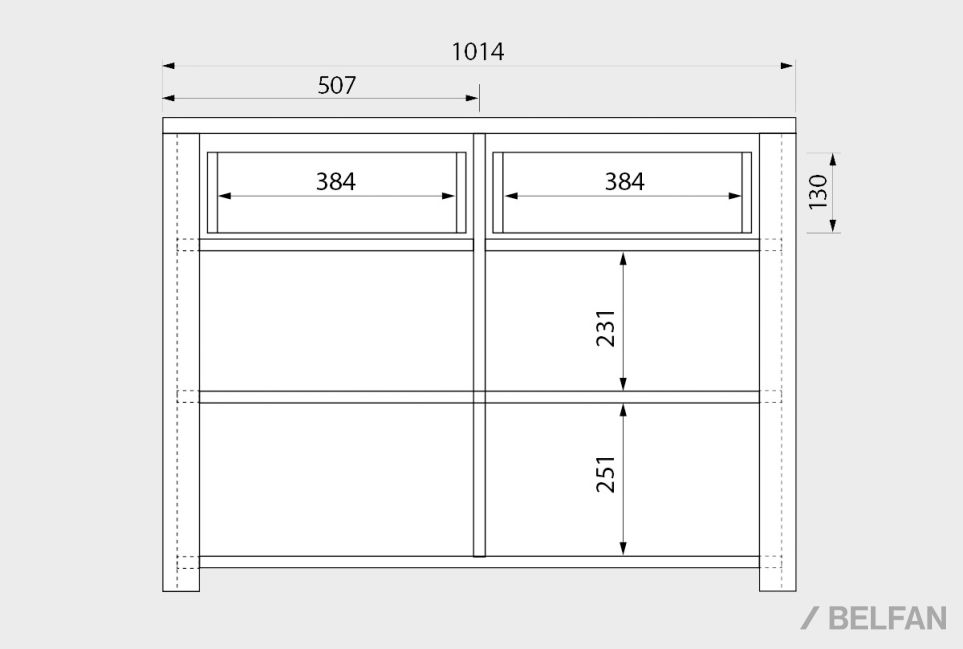 Тумба 2-х дверная "Норд" массив дуба 4