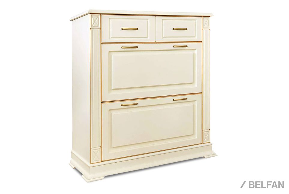 Тумба для обуви "Верди Люкс" 21 массив и шпон дуба 1