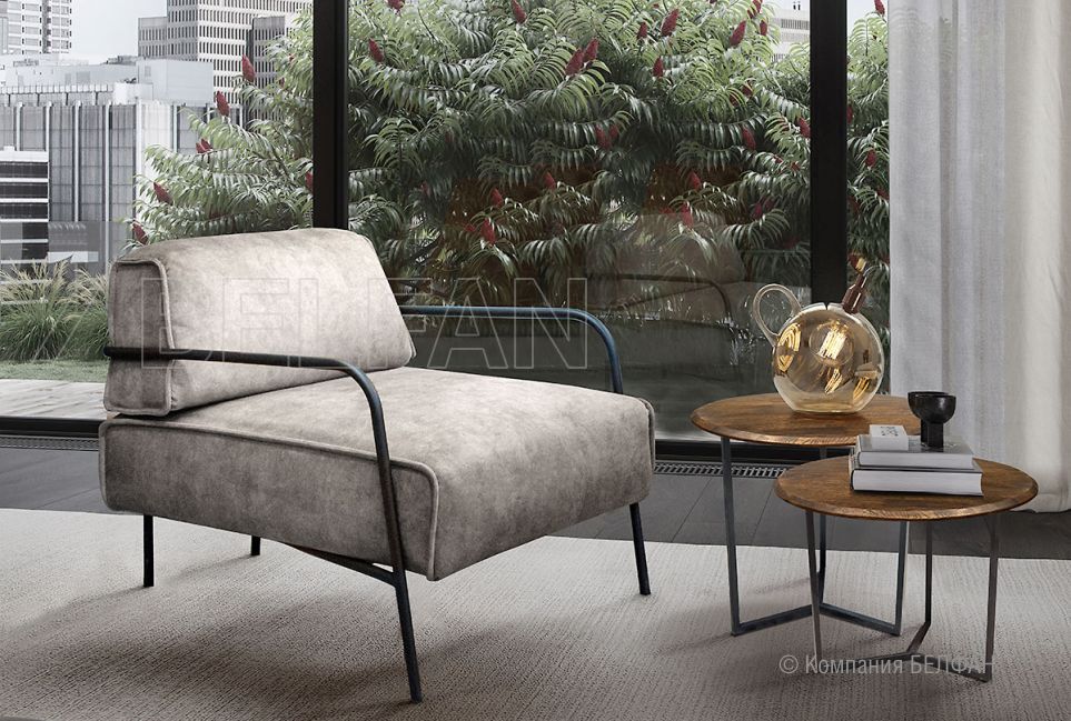 Стол журнальный "Art Collection" круглый 60 массив дуба, металл 4