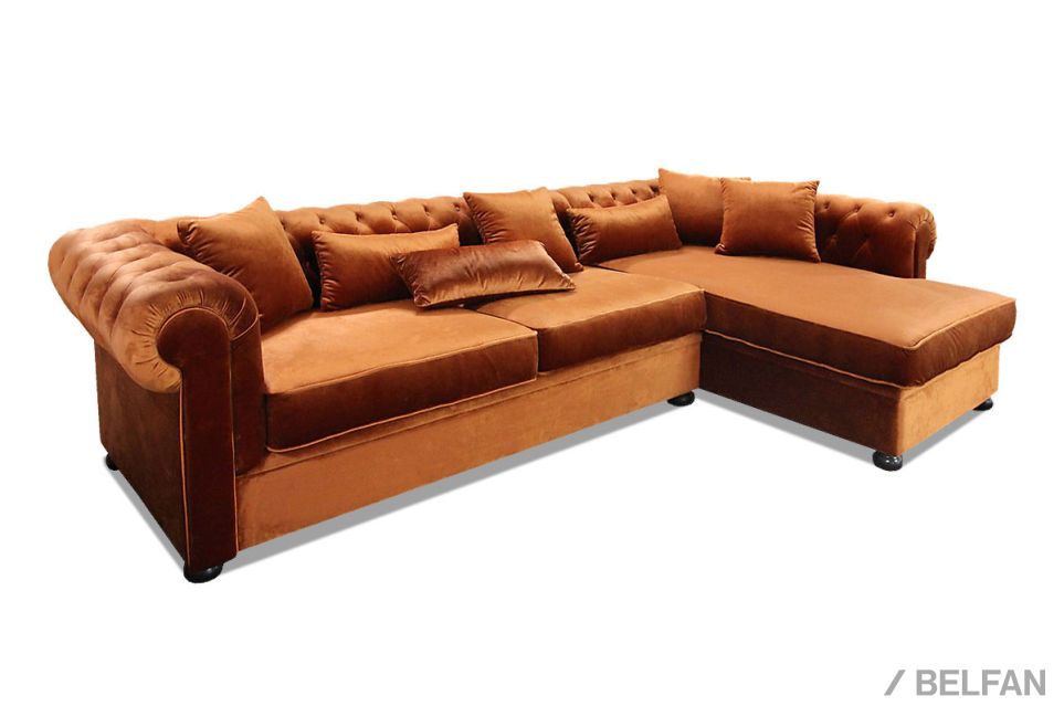 "Виконт" диван угловой с оттоманкой 1